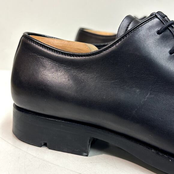 EUC Prada Tyrolean Derby Brushed Leather Split Toe Laced Black Italy UK 9 US 10 - Picture 12 of 12
